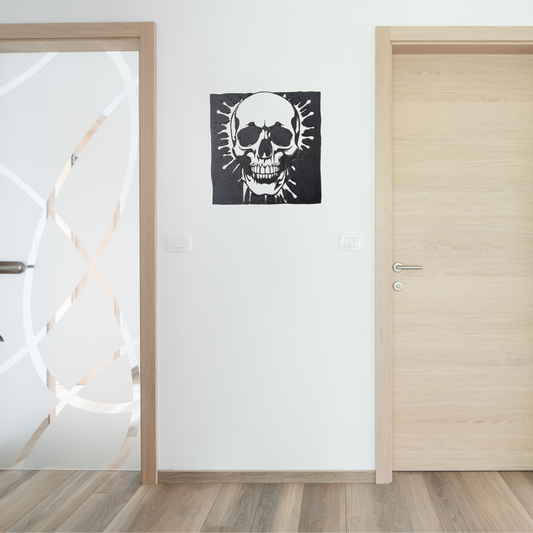 Skull Wall Art Panel – Black | Modern Gothic Statement Decor