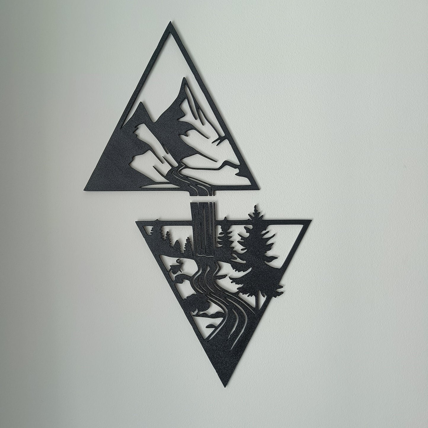 Mägede ja Metsade Seinakunst - 2-osaline komplekt | Must | Moodne looduskaunistus