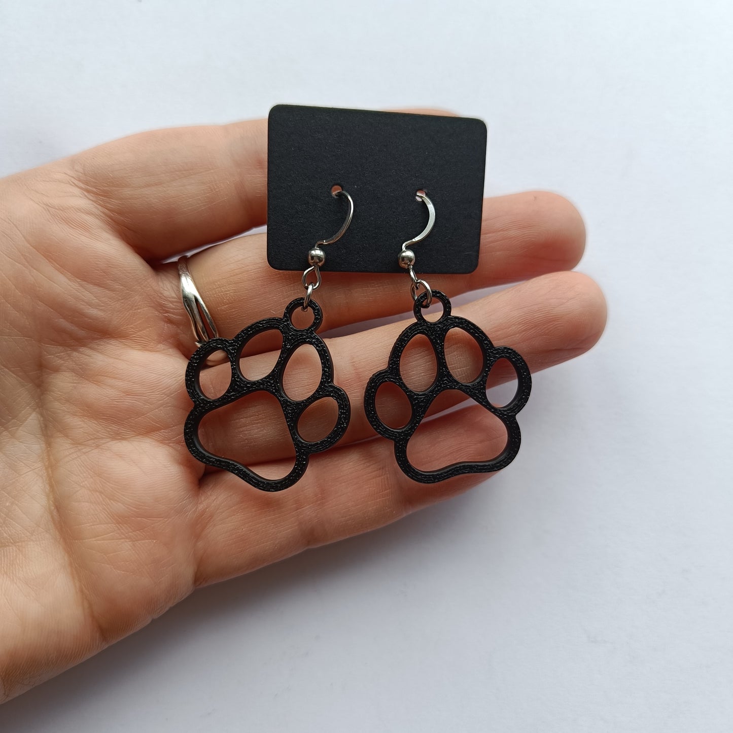 Lightweight Paw Earrings 3D Printed