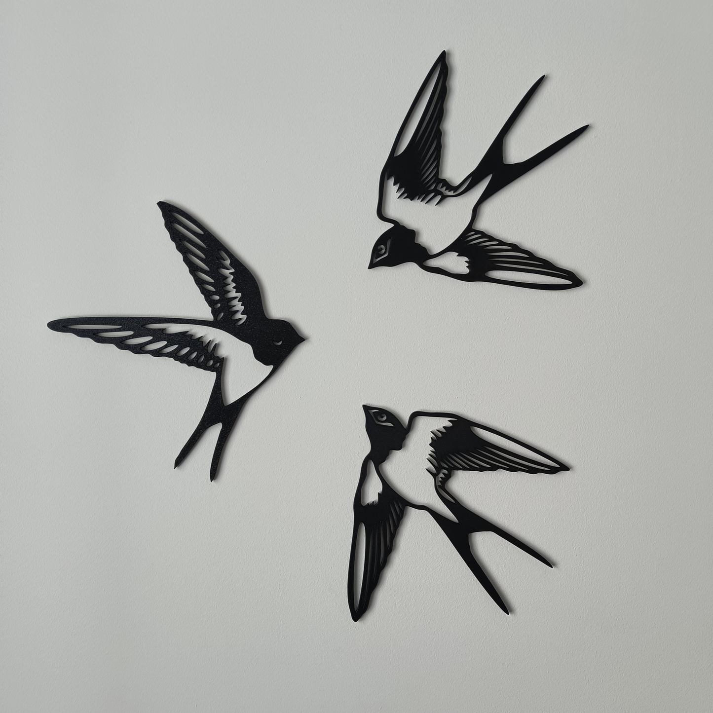 Swallow Wall Art – Black Modern Bird Decor