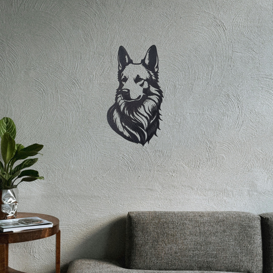 German Shepherd Wall Art – Black | Modern Dog Lover Decor