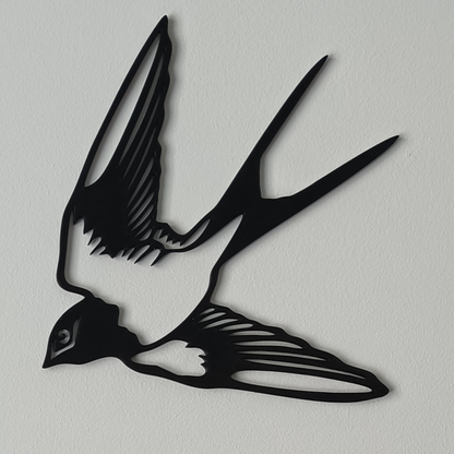 Swallow Wall Art – Black Modern Bird Decor