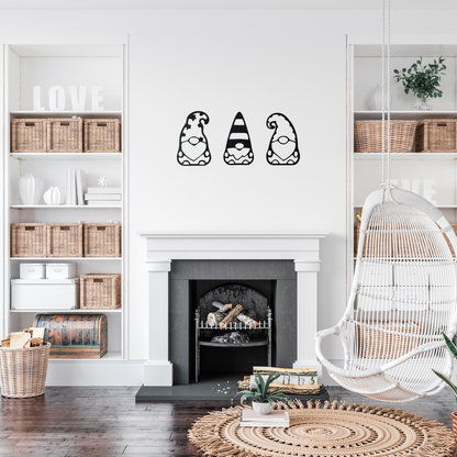 Gnome Wall Art – Black | Playful Modern Decor