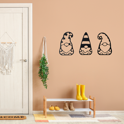 Gnome Wall Art – Black | Playful Modern Decor