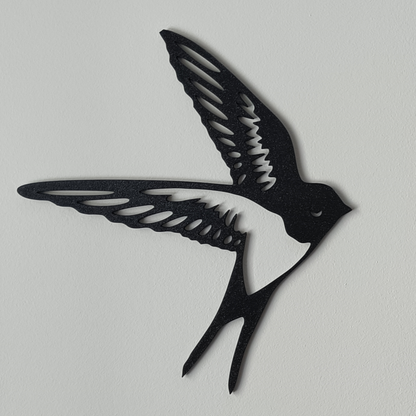 Swallow Wall Art – Black Modern Bird Decor