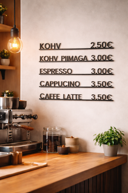 Customizable 3D Menu Board – Modern & Easy-to-Update Display