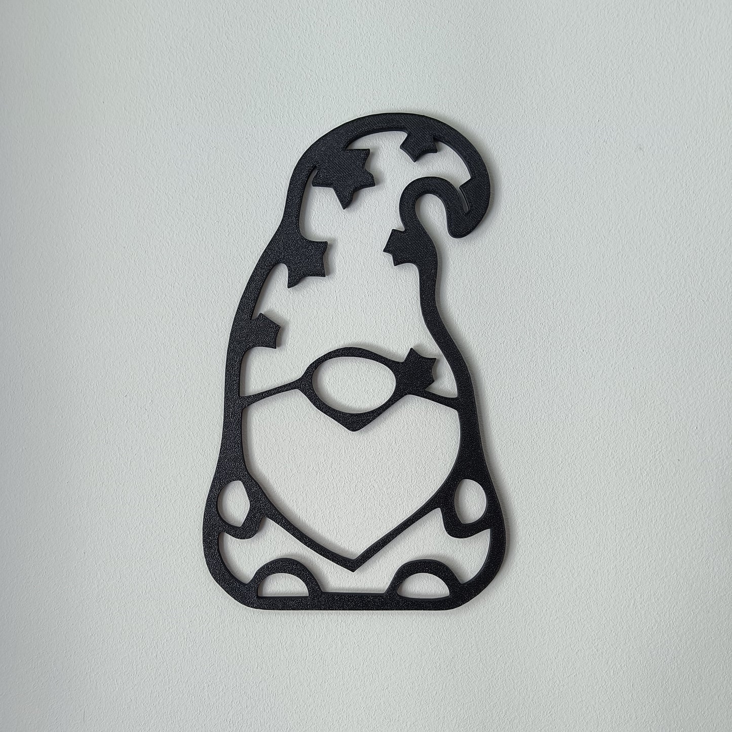 Gnome Wall Art – Black | Playful Modern Decor