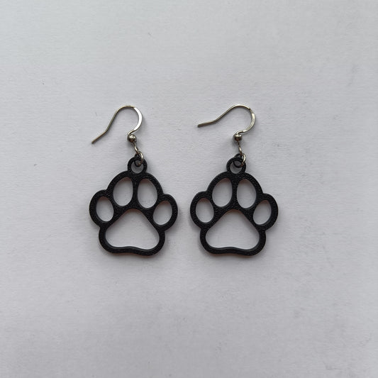 Lightweight Paw Earrings 3D Printed