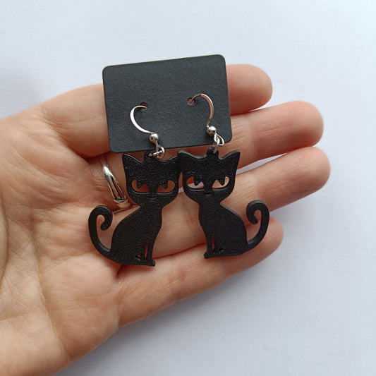 Lightweight Cat Earrings 3D Printed