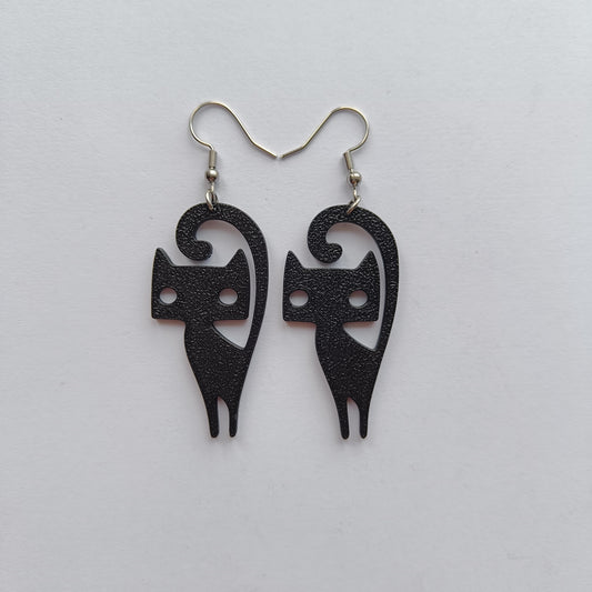 Lightweight Cat Earrings 3D Printed