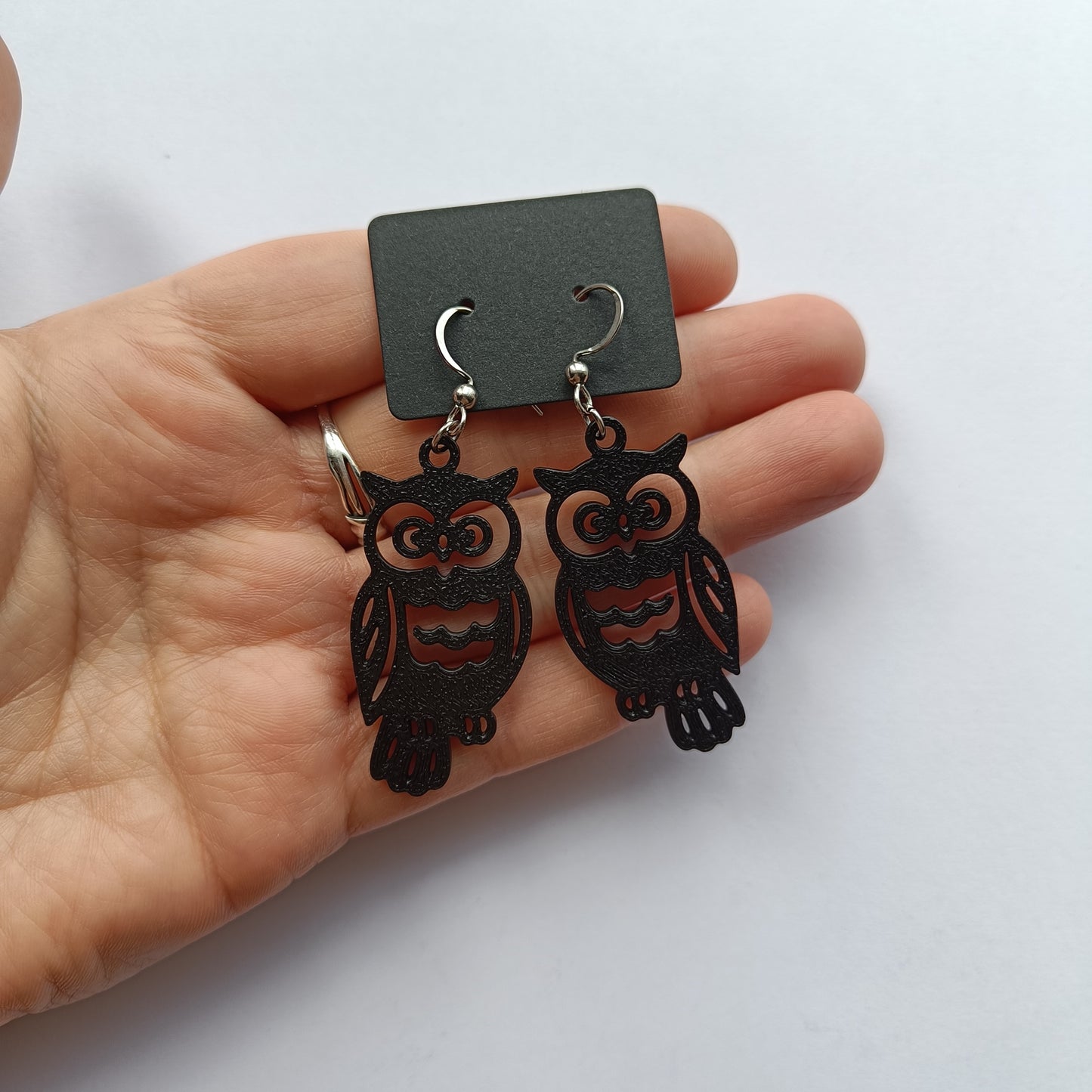 Lightweight Owl Earrings 3D Printed