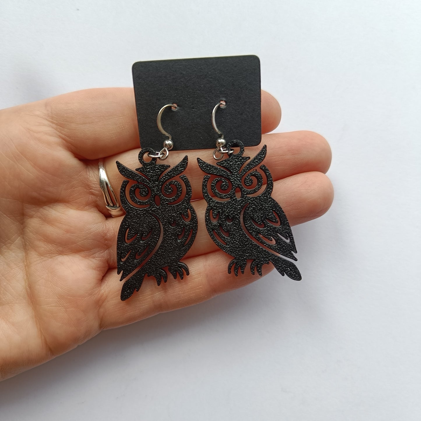 Lightweight Owl Earrings 3D Printed