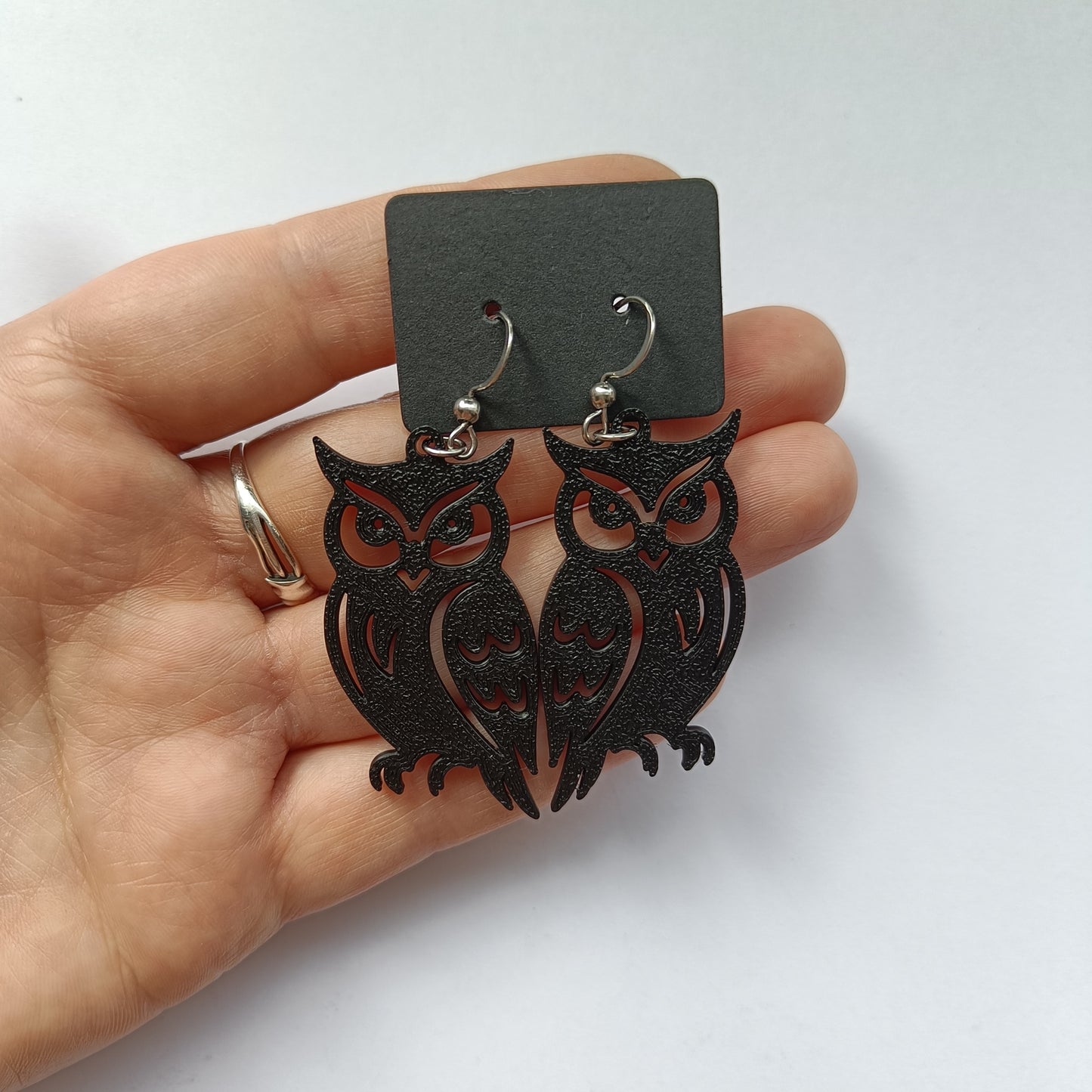 Lightweight Owl Earrings 3D Printed