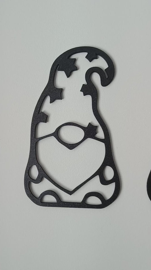 Gnome Wall Art – Black | Playful Modern Decor